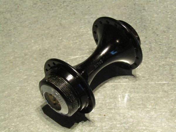 ZEUS 2000 VINTAGE 80's BLACK 32o FRENCH Thread rear hub with hardware NOS TAKE-OFF Beta07 D03-004-01 11/8/21