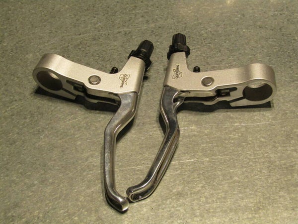 SHIMANO BL-MC16 Flat H-Bar brake lever set SILVER NOS! 0001 - R66