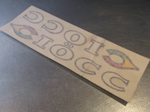 CIOCC Down tube frame transfer ( RUB-ON ) NOS! BX72 507 - 5/20/20 RK12