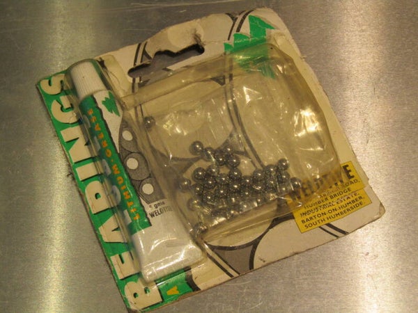 ..WELDTITE 3/16 Loose ball bearings 36X with 5gr LITHIUM GREASE NOS! BX38A 7070 RK01