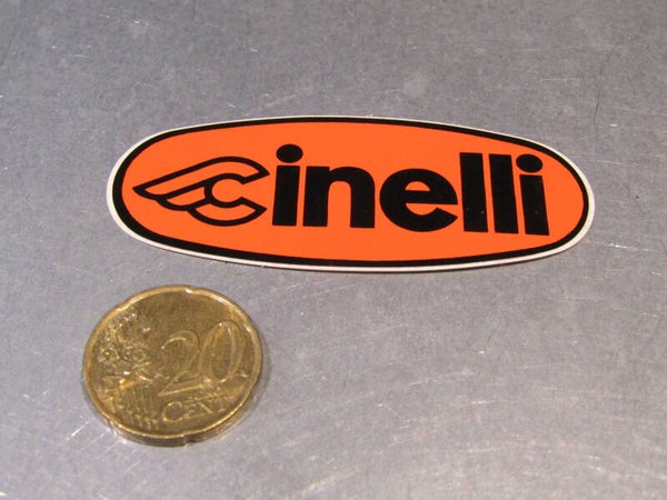 .CINELLI STICKER BLACK / ORANGE 70mm / 28mm NOS! BXC00H2702 2/13/19