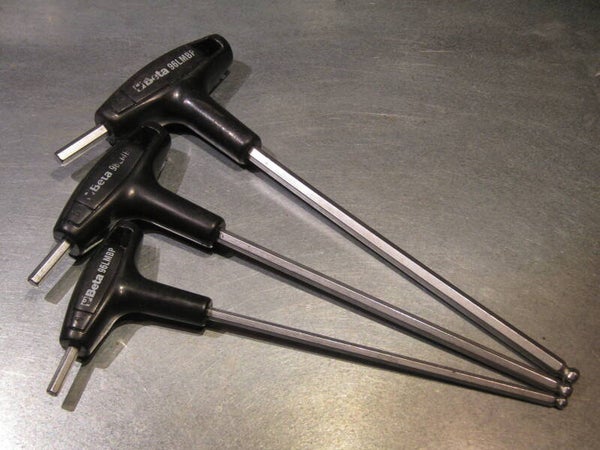 BETA 4/5/6mm T-HANDLE HEX HEAD ( ALLEN ) BALL DRIVERS 2nd hand BX72A2 506 - 5/30/20 RK13