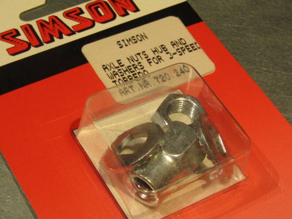 SIMSON TORPEDO 3sp hub axle nuts and washers NOS! BX18 507 - 6/2/20 RK12