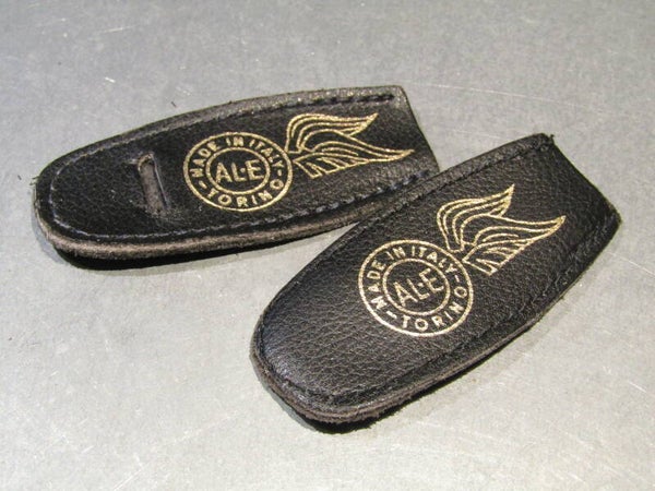ALE LEATHER ( BLACK ) VINTAGE 80's TOE-STRAP Buckle pads NOS! BXC00H32 - 2/18/19