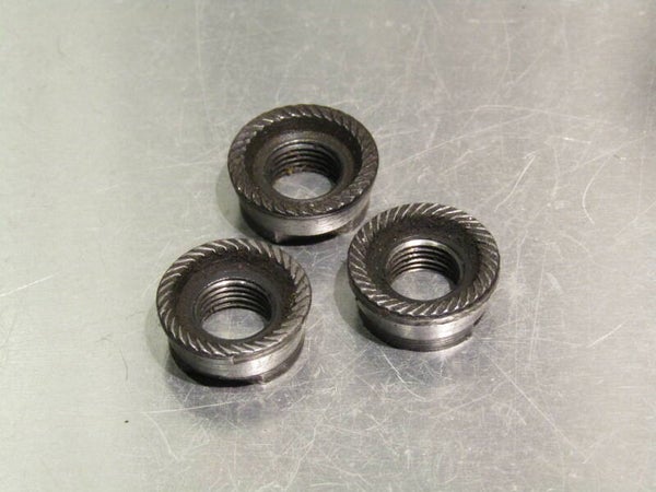 CAMPAGNOLO NUOVO RECORD Vintage 70's/80's Rear hub AXLE LOCK-NUTS 3X Mix bag 2nd hand TL01 03-B01-C01-02