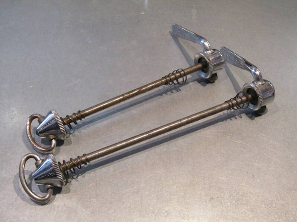 CAMPAGNOLO NUOVO RECORD 5 SPEED FLAT LEVER/CONE NUT Hub QUICK RELEASE Lever set 2nd hand BXC00J14 - 2/26/19