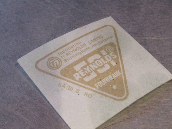 REYNOLDS 531 FRENCH TEXT VINTAGE 70's Fork blade transfer 1X NOS! TL08 01-B02-002-02  - 10/9/21 RK110