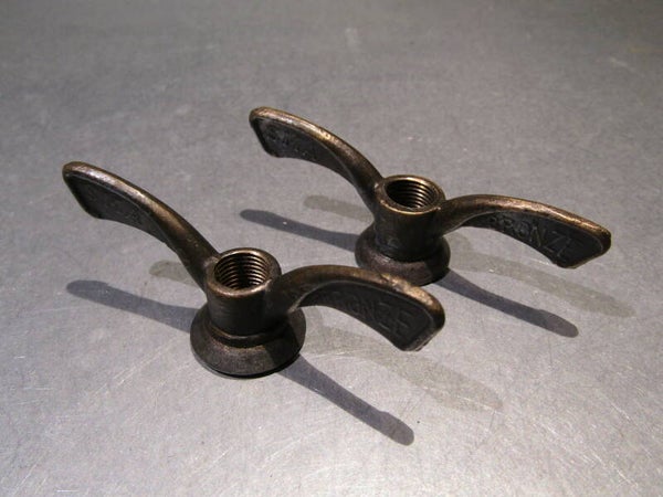 SMA BRONZE Vintage 50's Rear hub wing nuts 2nd hand BXC00J3208 - 3/13/19