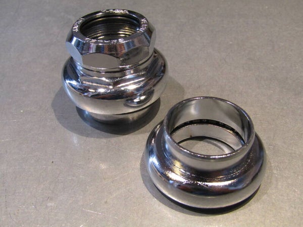 HATTA FIXED/ROAD Vintage 80's Chrome steel ENGLISH Thread 1 inch ( ISO ) Head set NOS! BB35E 01 - 3/25/19 RK05