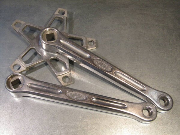 ..STRONGLIGHT #63 SUPER COMPETITION 180mm FRENCH Thread crank arm set 180mm 2nd hand BX79 011 - 8/17/20 RK01