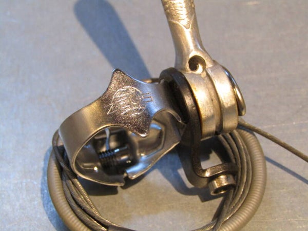 ..ZEUS GRAN SPORT 5/6sp right side CLAMP-ON Gear lever with cable NOS! BB27CA 01 - 4/11/19*