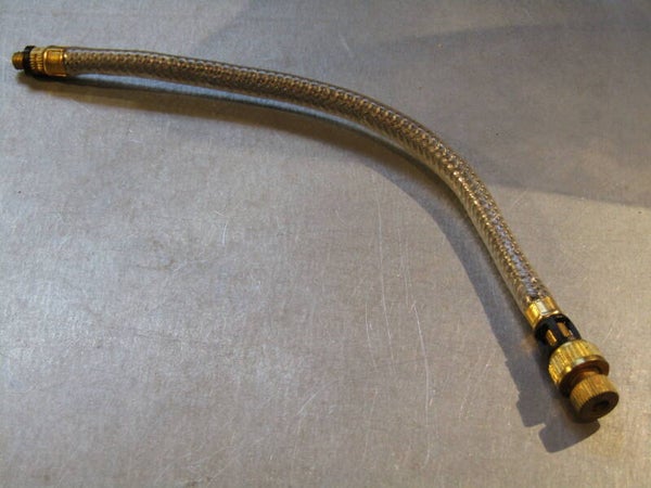 PUMP HOSE / Frame pump clear covered wire type 210mm schrader NOS! BB35CB 02 - 4/22/19