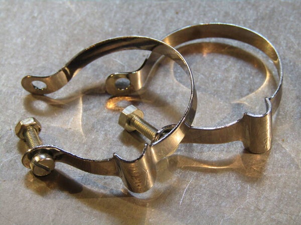 REG TOP Tube ( OVERSIZE ) CHROME STEEL cable clips 2X NOS! BB35CC 01 - 4/22/19*