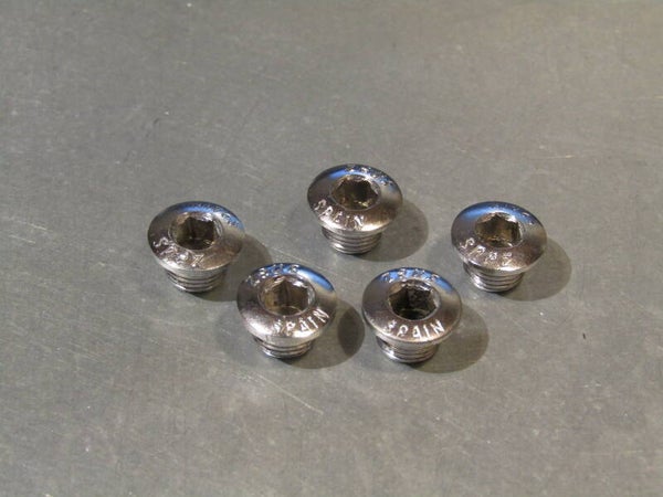.ZEUS 2000 Vintage 70's/80's PISTE chainwheel bolt set TOP SCREWs, screws only 5X NOS! BX01 5552 - 10/01/20 RK10