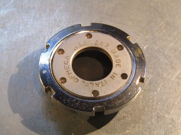 OFMEGA COMPETITZIONE 34.8 X 24F. STEEL Bottom bracket Adjustable cup with matching LOCK - RING NOS! BB27D 14 - 5/16/19