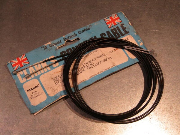 *CLARKS PVC coated UNIVERSAL gear cables 163mm 2X lolly pop/barrel NOS! BX65 3333 - 10/29/20 RK11