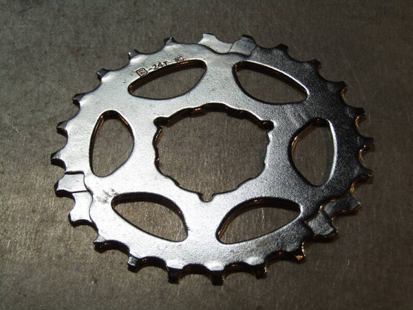SHIMANO B - 24 / 24t HYPERGLIDE Chrome steel cassette cog NOS! BB29 04 - 5/25/19