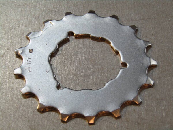 SHIMANO J-17 / 17t HYPRTGLIDE Cassette cog with BRUSH silver finish NOS! BB31D 04 - 6/6/19