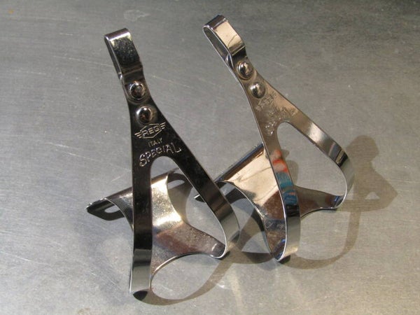 REG SPECIAL 70's SMALL Chrome steel toe-clips with no mounting hardware NOS! BX63A 001 - 12/27/20 RK10