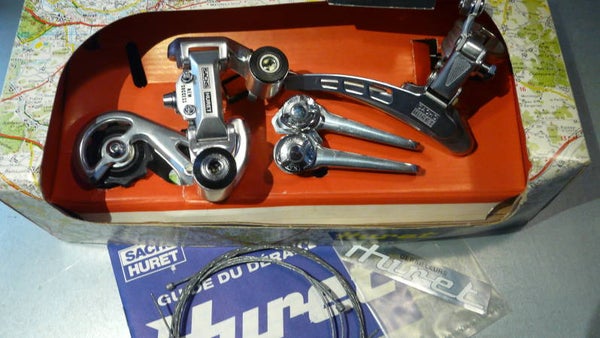 HURET Vintage 80's Success Deraillleur set With BZ-ON Gear Levers NOS BX41a*