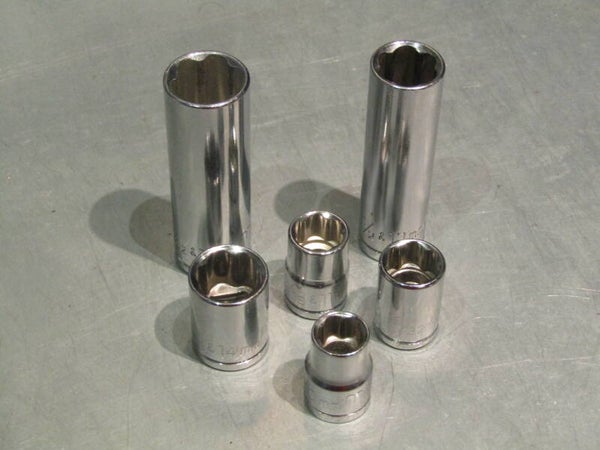 MIX BAD sockets 6X NOS! 1X15mm Tall 1X13mm Tall 1X12 Short 1X10mm short 1X14mm Short 1X 11mm short 1X12mm short NOS! BX75A 7770 RK13 07/26/25