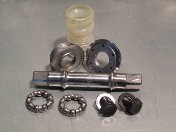 .CAMPAGNOLO NUOVO RECORD? Vintage 80's ITALIAN ( 70 - SS ) Thread Thick cupped BB 115mm Fitted TL06 01-B02-003-04