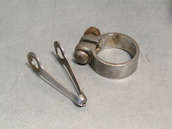 ..Vintage 50's Frame seat post clamp with MAFAC cable hanger 2nd hand TL08 04-B02-002-02