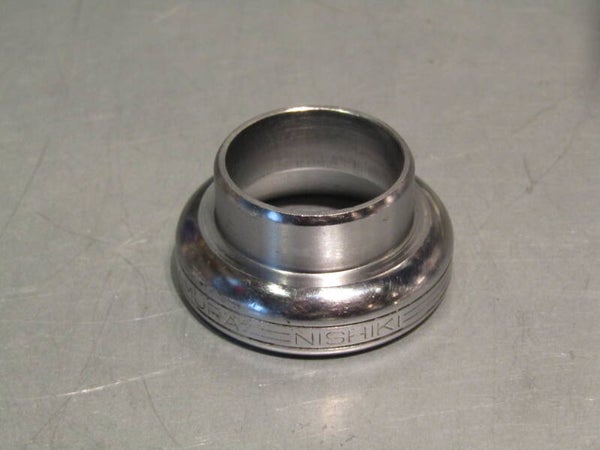 KAWAMURA/NISHIKI Vintage 70's chrome steel headset lower fixed cup bearing race 2nd hand 0000