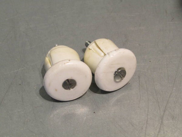 RALEIGH Vintage 60's/70's WHITE Handlebar plugs TAKE-OFFS TL06 04-002-02