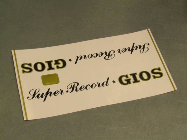 *GIOS SUPER RECORD Top tube sticker NOS! 100% ORIGINAL! BX13A 4040 RK13