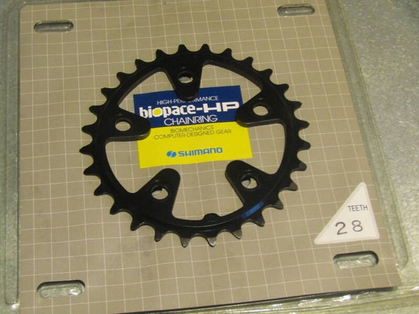 SHIMANO DEORE 28t BIOPACE Chainwheel BCD 74mm NOS! BX33 6766 RK13