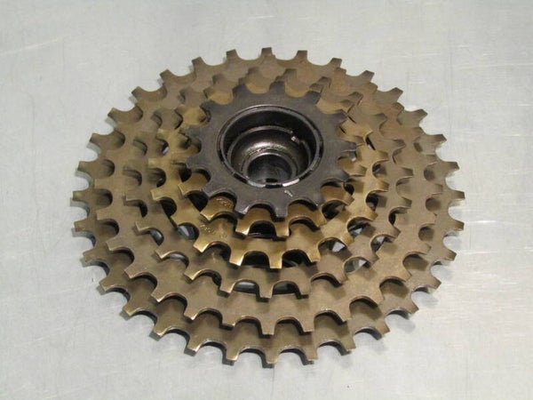 SHIMANO EXAGE Vintage 80's 13/32 6sp UNIGLIDE Cassette 13/15/19/23/28/32t sale is for the 6 cogs only as seen in pic #3 NOS! BXC00M29 4445 RK13