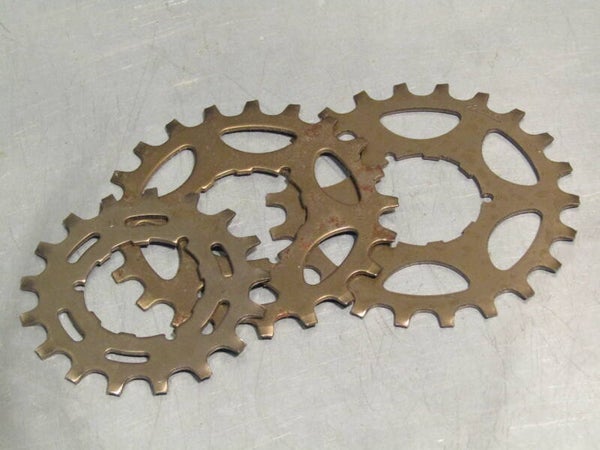 SHIMANO EXAGE Vintage 80's UNIGLIDE Cassette cogs 3X - 1X17t / 1X21t / 1X22t will show signs of shelf wear, what you see is what you will get BXC00A20 5553 RK08 04/28/23