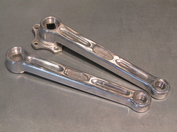 STRONGLIGHT 49D Vintage 70's French Thread 14 X 125 Crank arm set 2nd hand BXC00F18 6663 6/03/23 RK08