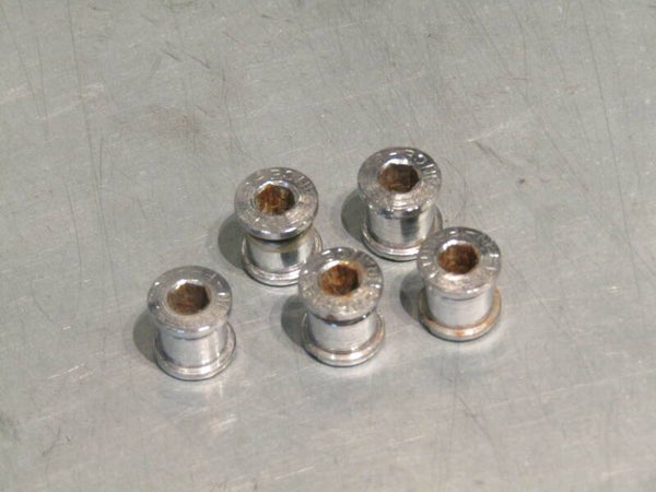 NEVAR STAR Vintage 70's road chain ring bolt set Chrome finish will be very good 2nd hand TL03 03-B01-C03-03 6/27/23
