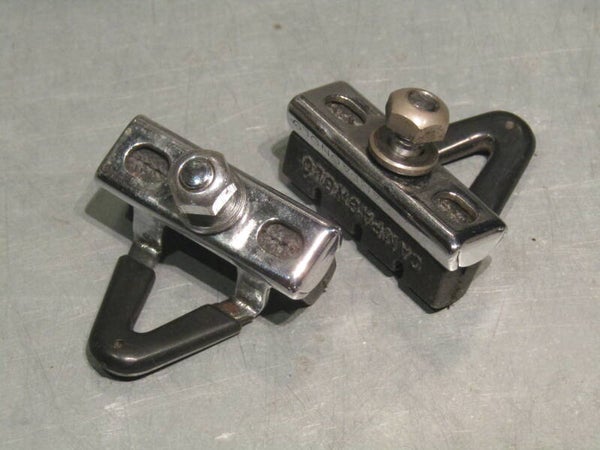 CAMPAGNOLO NUOVO RECCORD Vintage 70's/80's Brake Block Holders with NOS brake blocks, chrome finish will be very good, Near MINT! TL02 01-B02-C03-03 01/10/24
