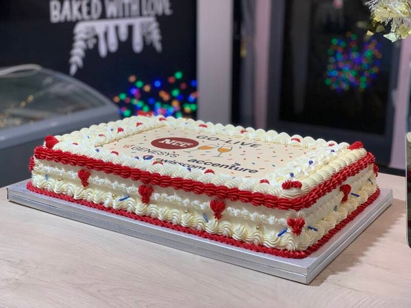 Firmen Torte viereckig (Beispielfoto)