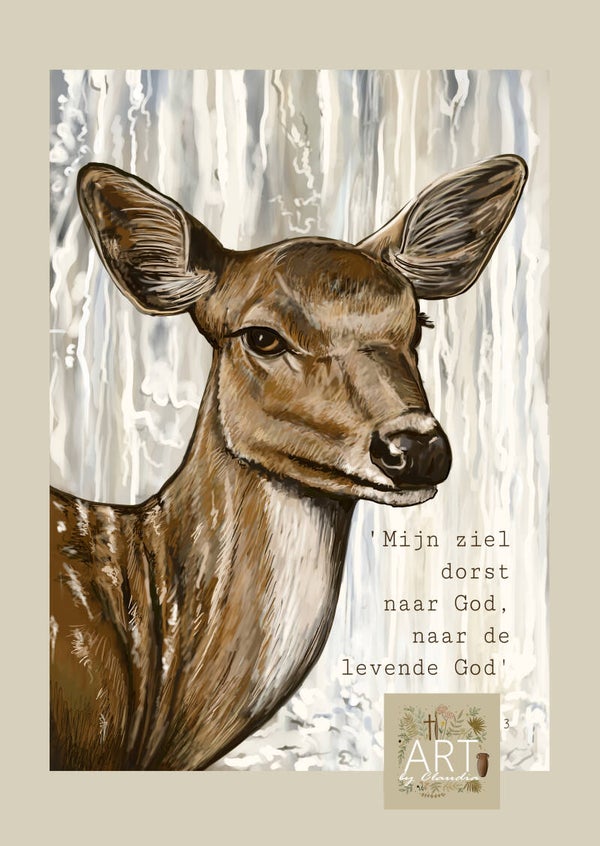 A5 Poster 'Mijn ziel dorst naar God'