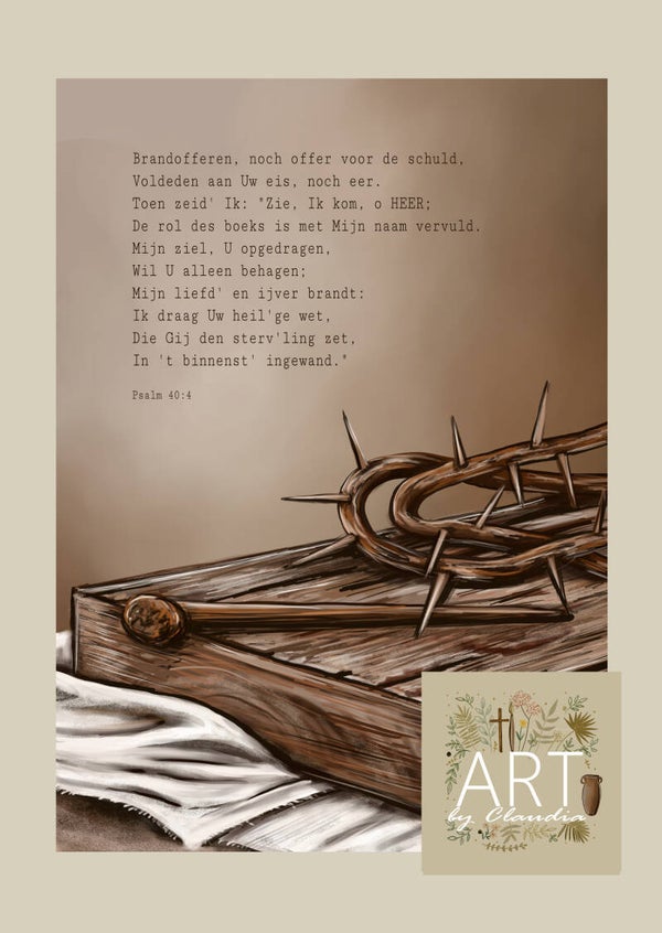 A5 Poster 'Psalm 40:4 (berijmd)'