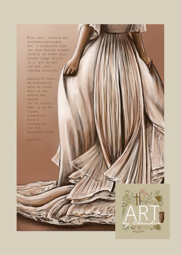 A5  Poster 'Mijn hart vervuld met heilbespiegelingen'