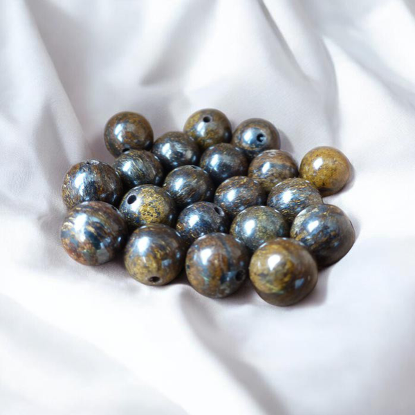 Bronzite perles à l'unité