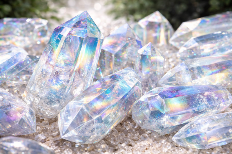 Pierre naturelle Quartz Aqua Aura Blanc