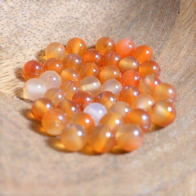 Cornaline perles à l'unité