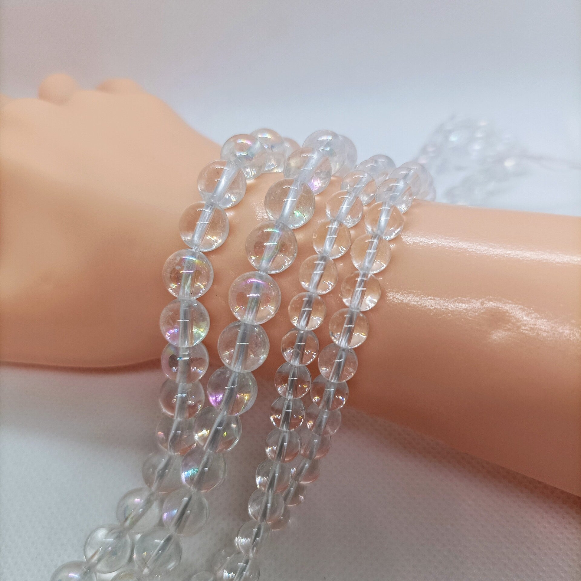 Cristal de Roche perles sur fil