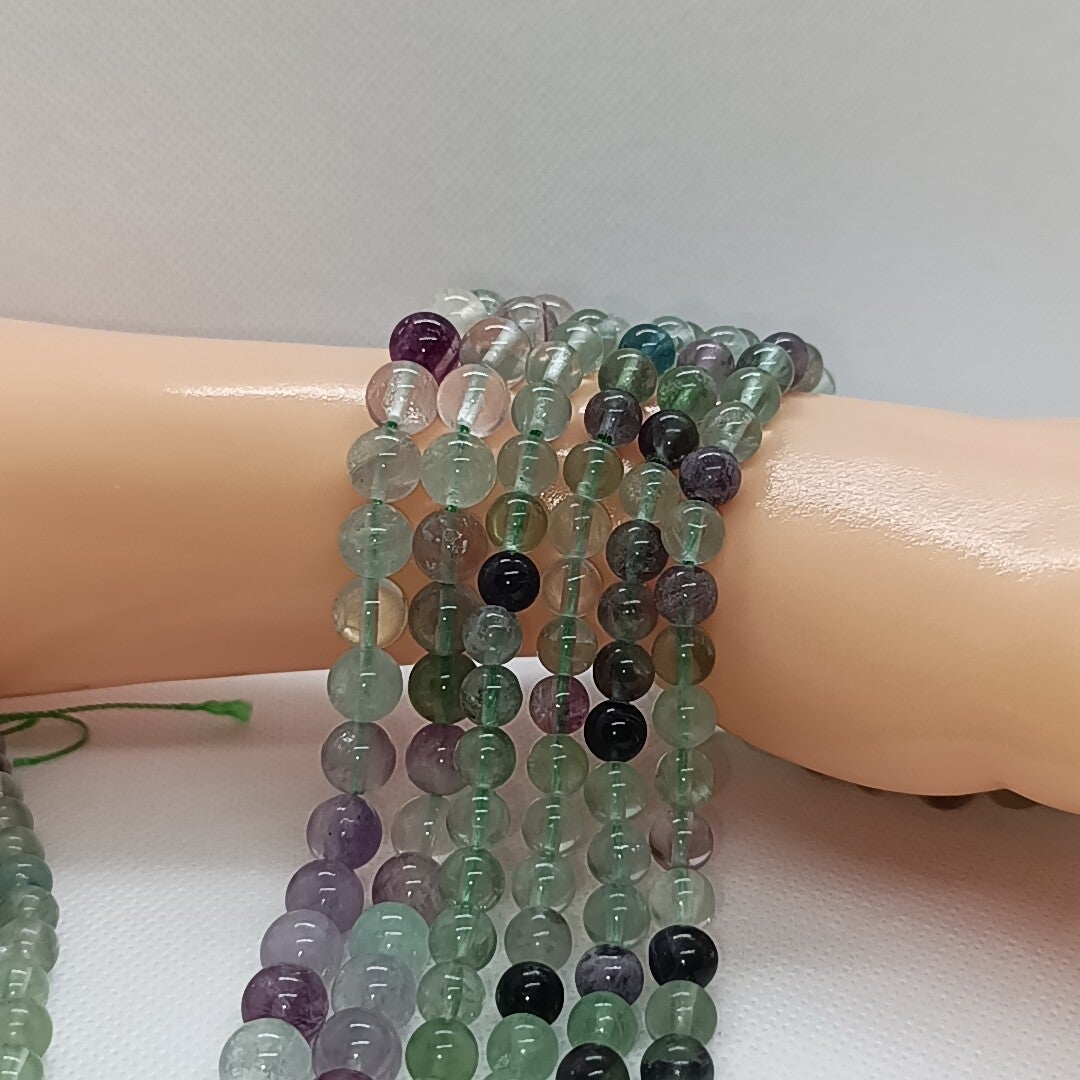 Fluorite perles sur fil