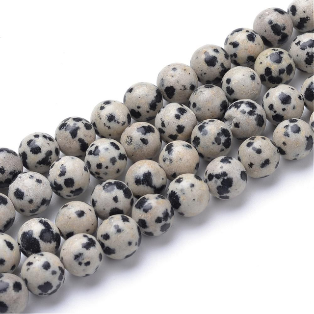 Jaspe Dalmatien perles à l'unité