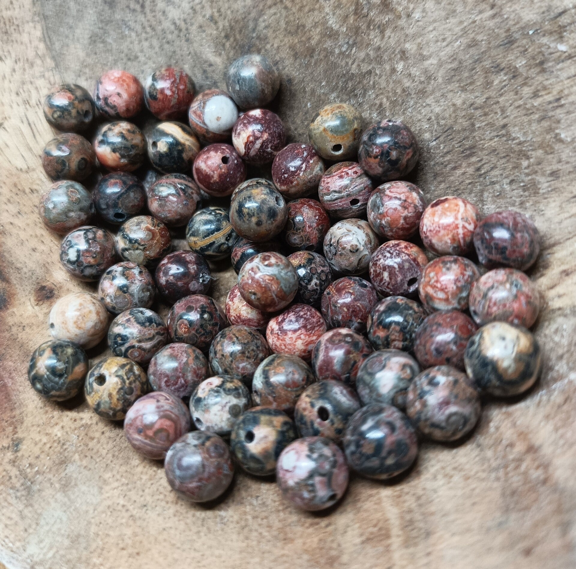 Jaspe Léopard perles à l'unité