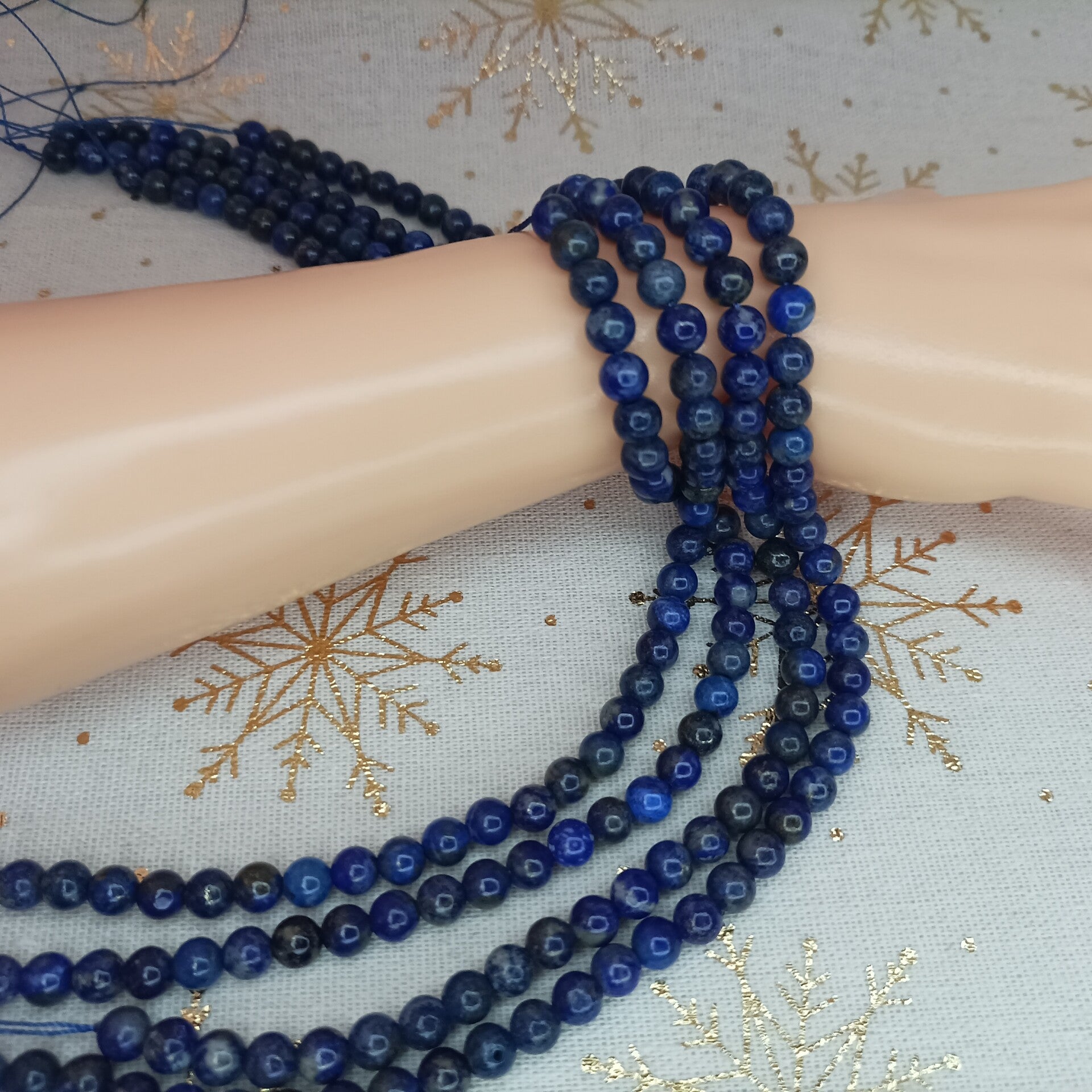 Lapis Lazuli perles sur fil