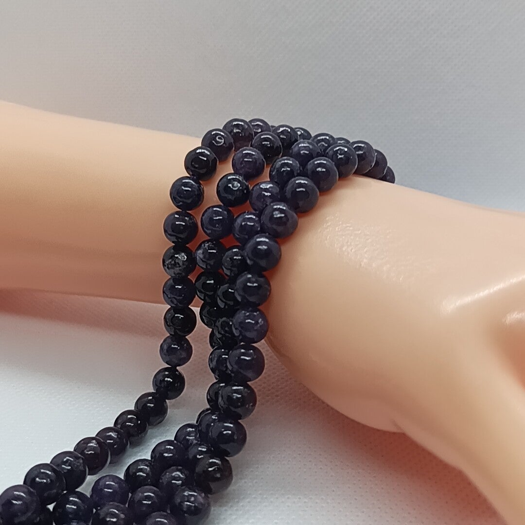 Lépidolite perles sur fil