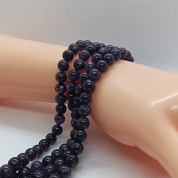 Lépidolite perles sur fil